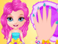 Baby Barbie Glittery Nails